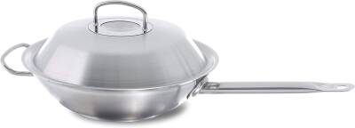 Fissler O084-833-30-000/0 Paslanmaz Çelik Wok Tava - 1