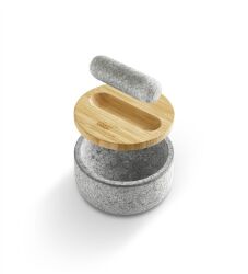 JJ_Dash_ Granite Mortar with bamboo Lid _20176_Granit Havan Bamboo Kapaklı - 4