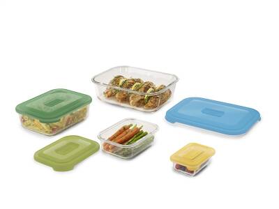 JJ NestGlass Storage (81060) iç içe geçebilen kapaklı saklama kabı 4 kab - 3