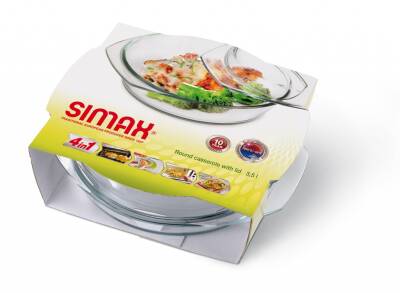 ROUND CASSEROLE WITH LID Collection : SIMAX Classic 6226/6236	3,50 + 1,60L, 	312x 268 x 119mm - 1